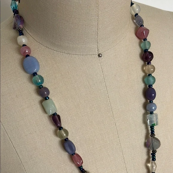 Beaded Necklace with Tassel - Picture 3 of 4